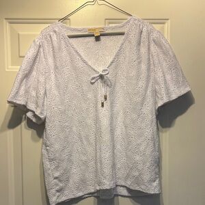 Michael Kors White Eyelet Blouse